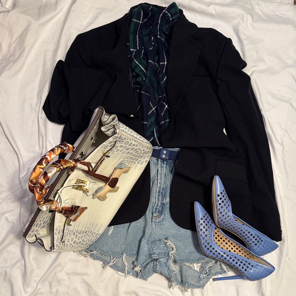 Reflections by Siegel Distressed Denim Shorts